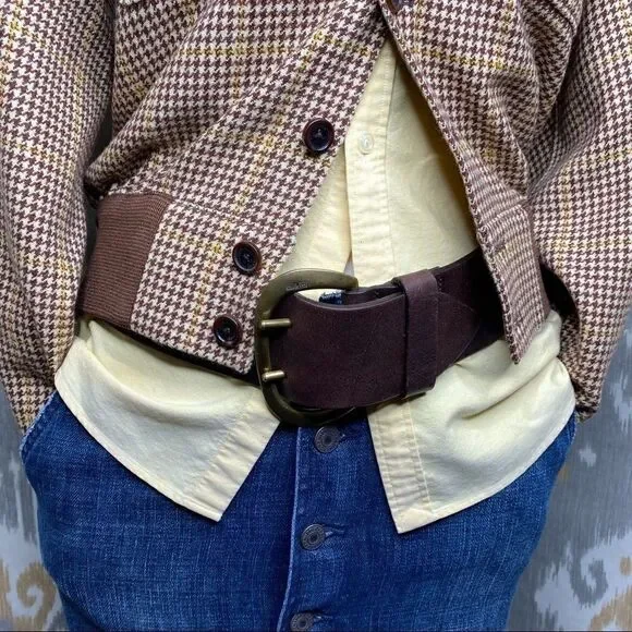 Ralph Lauren Collection Brown Multi Wool Check Plaid Jacket - Picture 11 of 16